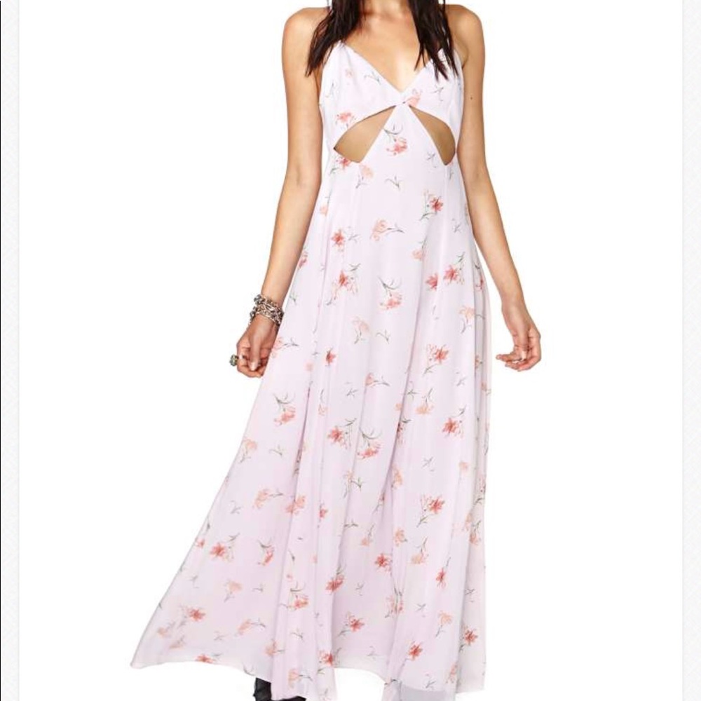 Falling Lilies Maxi Dress